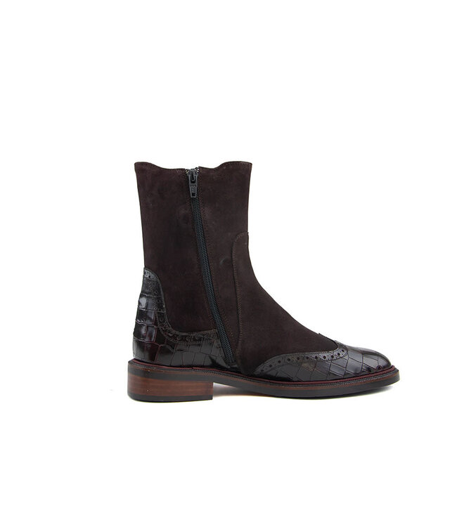 Pertini Chelsea Boot Gator Burdeos Daino Prugna