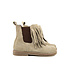 Clic Enkellaars Franje Taupe Suede