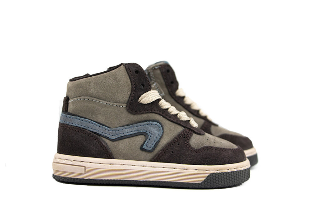 Pinocchio Pinocchio Hoge Sneaker Donkerbruin Combi