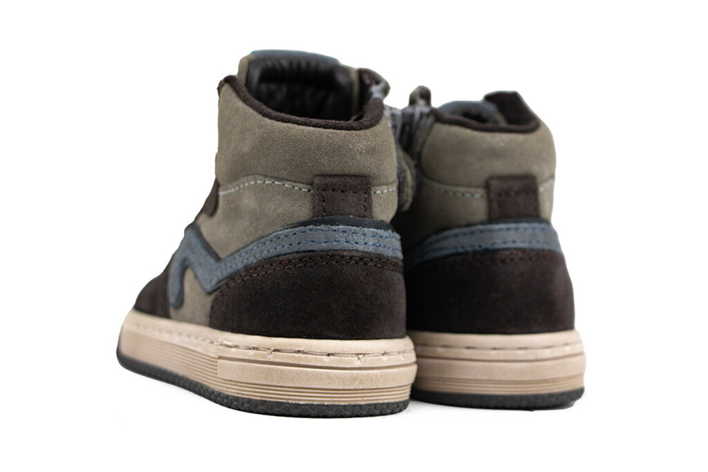 Pinocchio Pinocchio Hoge Sneaker Donkerbruin Combi