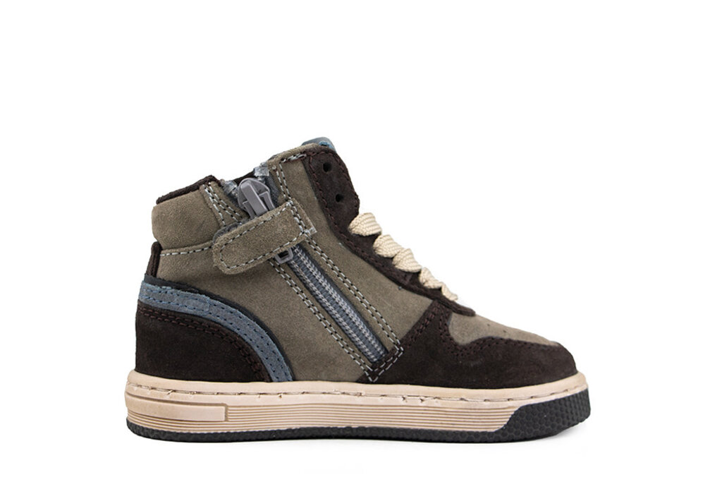 Pinocchio Pinocchio Hoge Sneaker Donkerbruin Combi