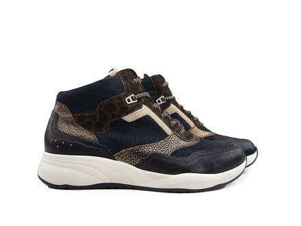 Durea Durea Hoge Sneaker Zwart D.Blauw K Durea Durea Hoge Sneaker Zwart D.Blauw K