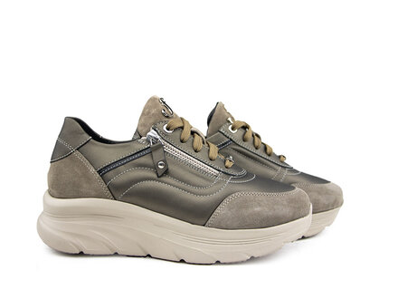 Footnotes Footnotes Sneaker Pien Taupe Cow Matte K Footnotes Footnotes Sneaker Pien Taupe Cow Matte K