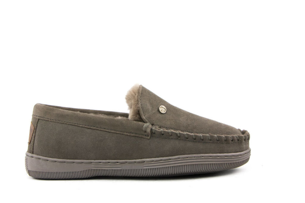 Warmbat Warmbat Hausschuhe Grizzly Grijs Suede
