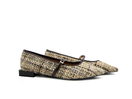 Ángel Alarcón Ángel Alarcón Bandschoen Tweed Beige Ángel Alarcón Ángel Alarcón Bandschoen Tweed Beige