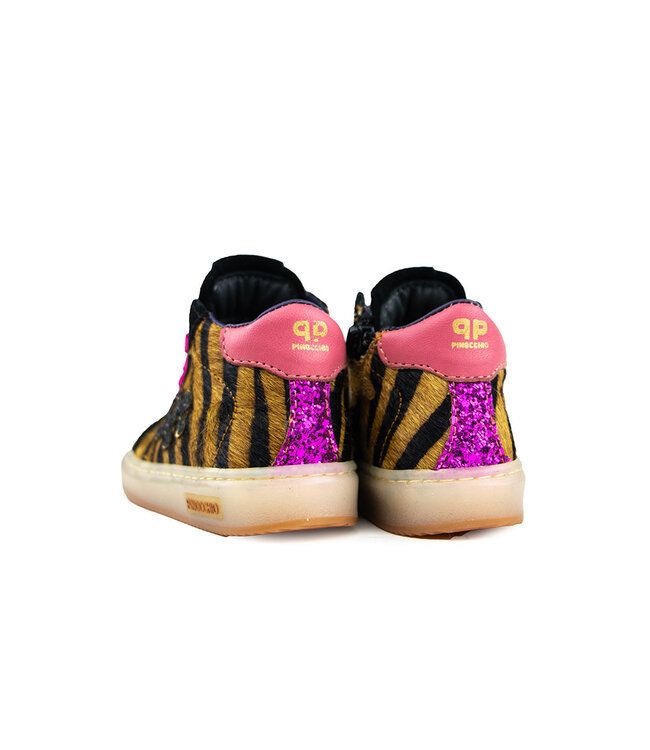 Pinocchio Hoge Sneaker Naturel Pink