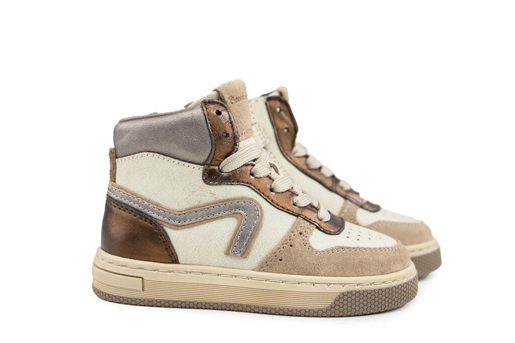 Pinocchio Hoge Sneaker Taupe Combi