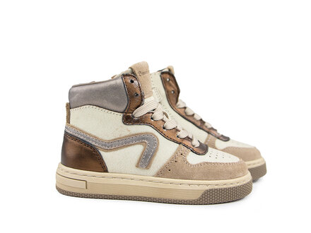 Pinocchio Hoge Sneaker Taupe Combi Pinocchio Hoge Sneaker Taupe Combi