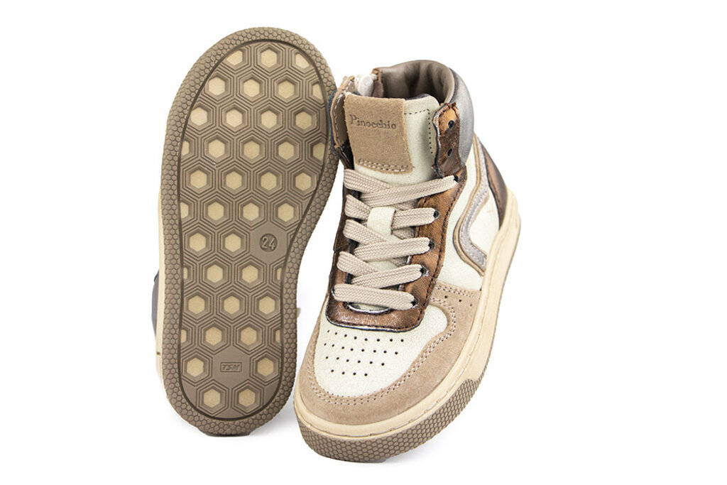 Pinocchio Hoge Sneaker Taupe Combi