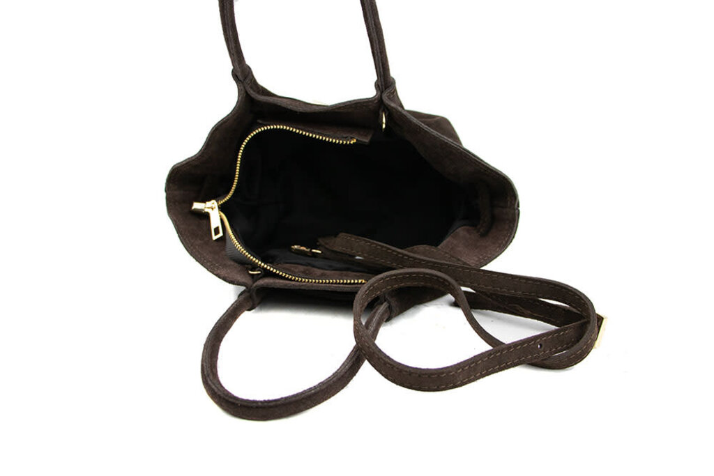 Giuliano Tas Suede Coffee