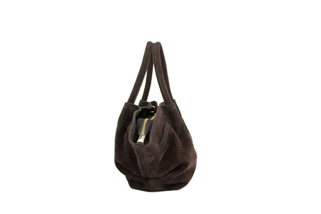 Giuliano Tas Suede Coffee