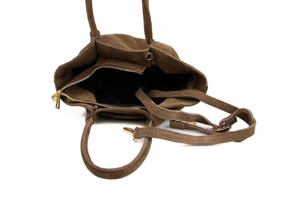 Giuliano Tasjes Taupe Bruin Suede