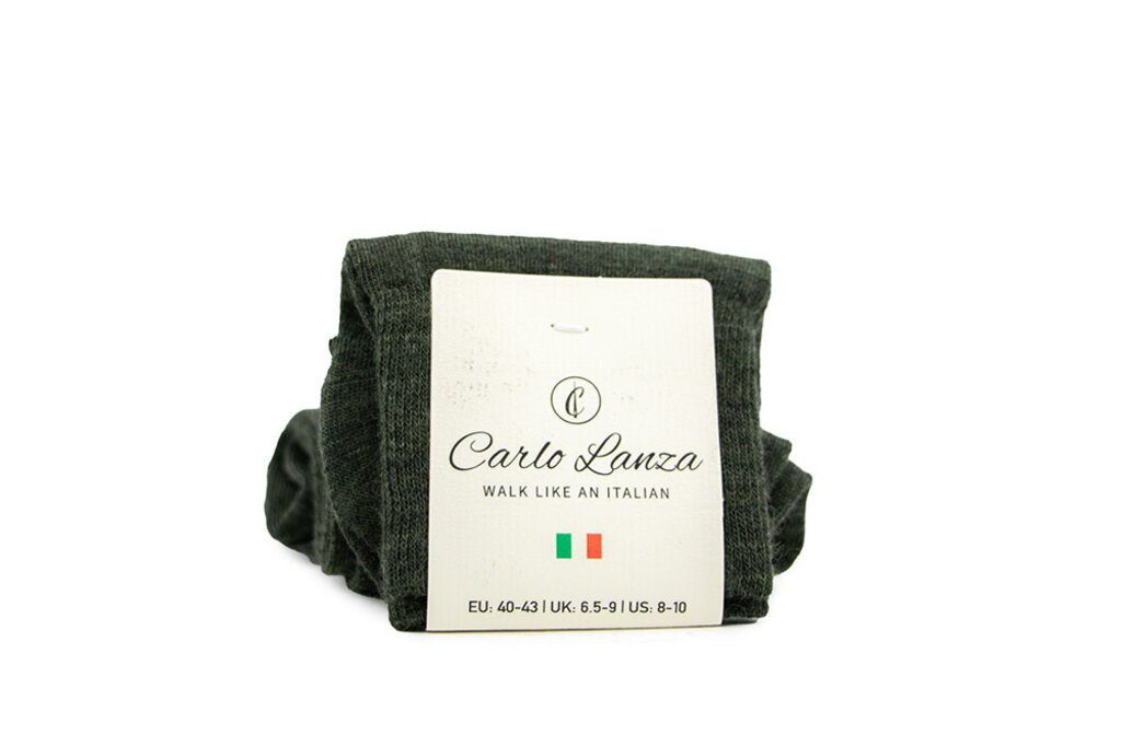 Carlo Lanza Carlo Lanza Sok Wol Bosco Groen Grijs