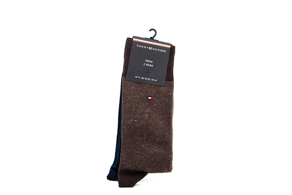 Tommy Hilfiger Tommy Hilfiger Sock Herringbone Chocolate Brown