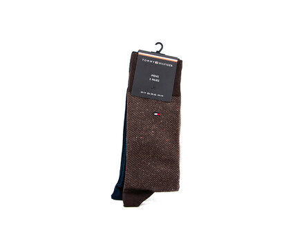Tommy Hilfiger Tommy Hilfiger Sock Herringbone Chocolate Brown Tommy Hilfiger Tommy Hilfiger Sock Herringbone Chocolate Brown
