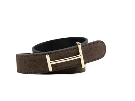 HAN HAN Riem Liliana Donkerbruin Suede HAN HAN Riem Liliana Donkerbruin Suede