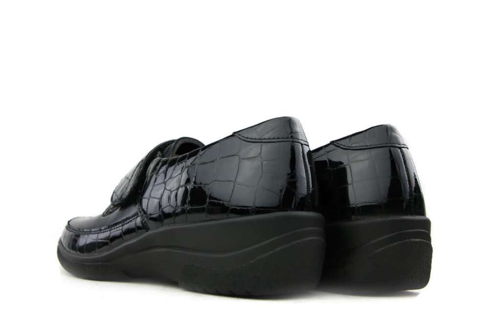 Solidus Solidus Klettschuhe Schuhe Schwarz Croco Lak