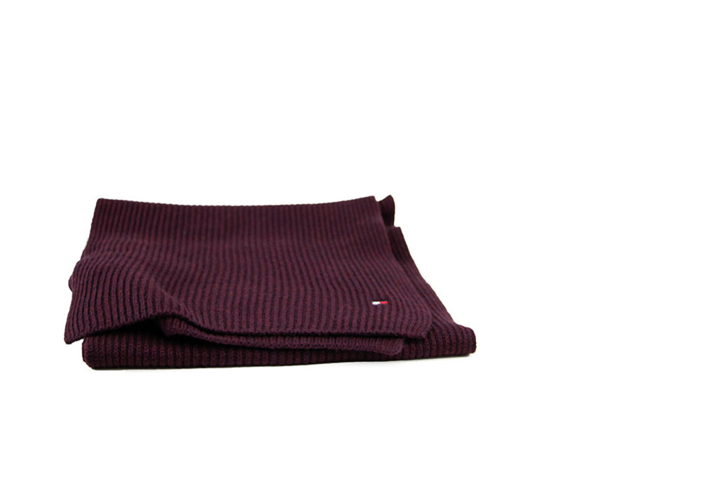 Tommy Hilfiger Tommy Hilfiger Cotton Scarf Deep Burgundy