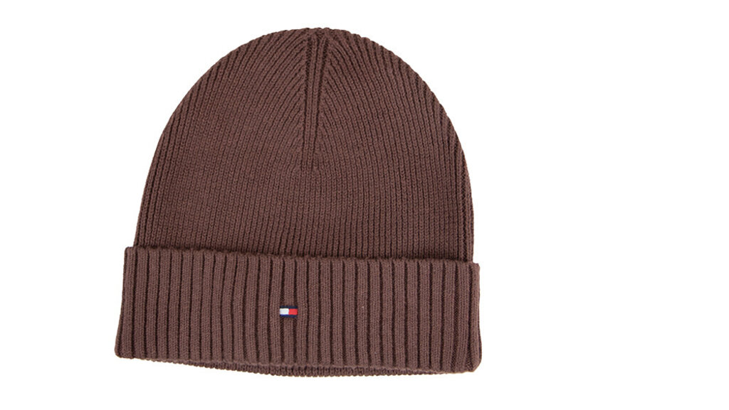 Tommy Hilfiger Tommy Hilfiger Cotton Beanie Rich Walnut