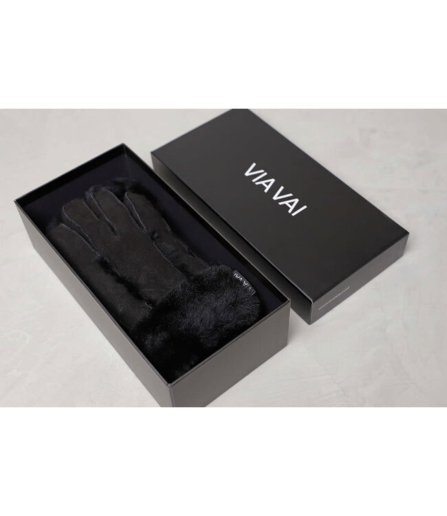 Via Vai Handschoenen Odile Zayn Suede Black