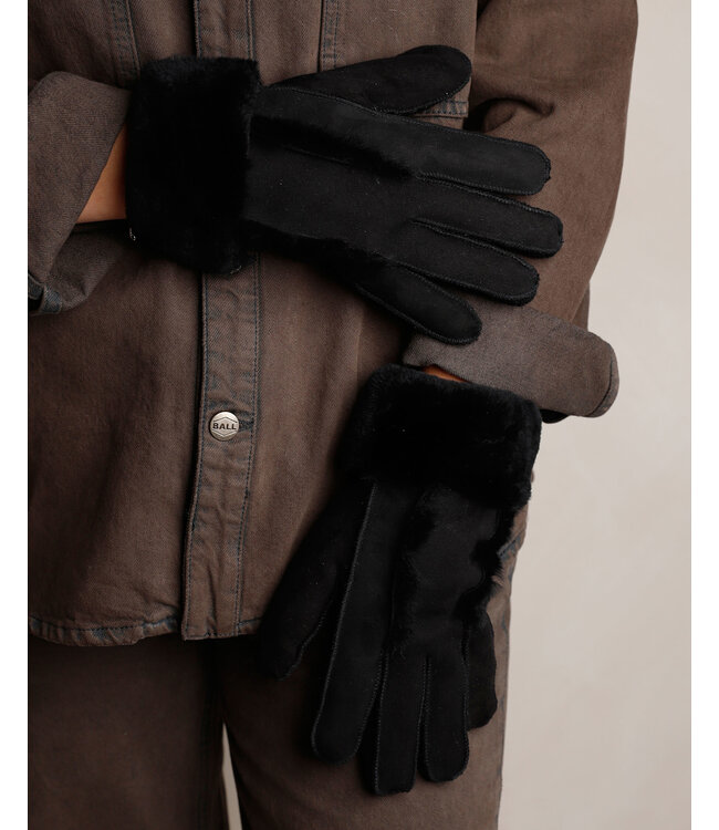 Via Vai Handschoenen Odile Zayn Suede Black