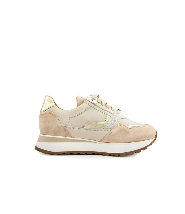 Footnotes Sneaker Elke Nappacalf Suede Creme K