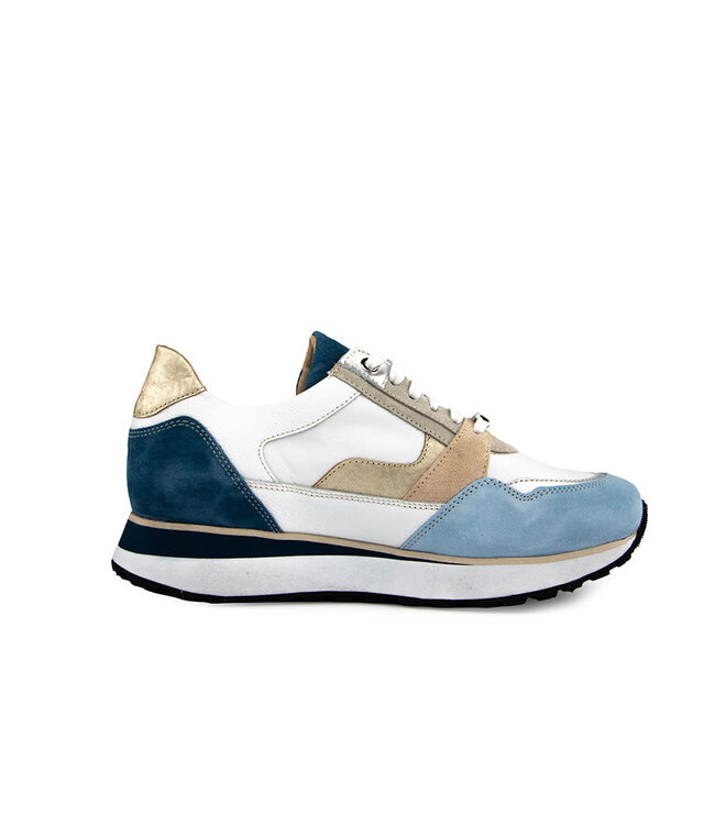 Footnotes Sneaker Elke White Suede Iceblue H