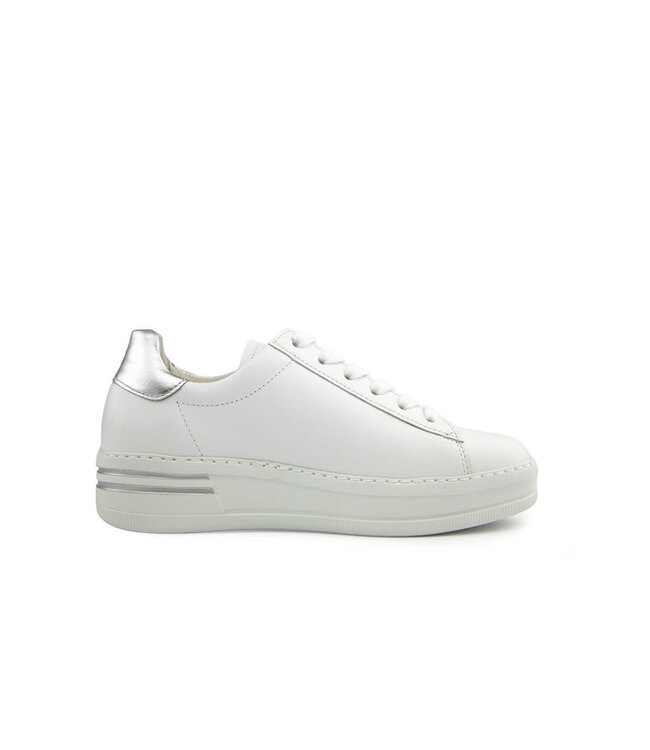 Gabor Sneaker Weiss Silber Nappa
