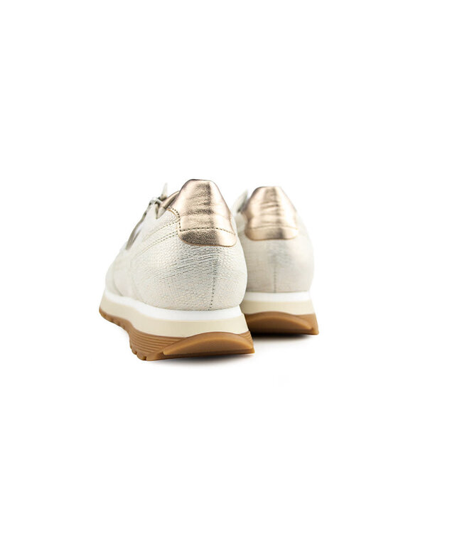 Gabor Sneaker Bianco Oro Puder Lizard