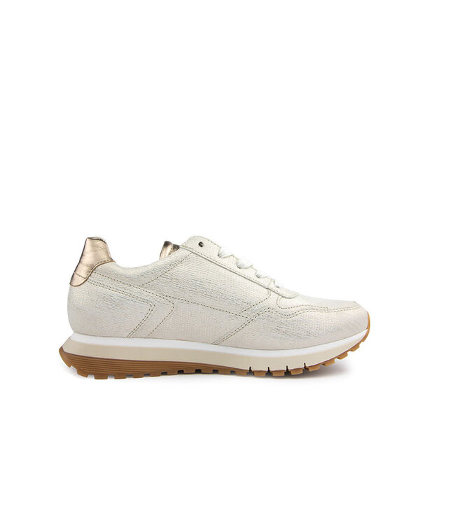 Gabor Sneaker Bianco Oro Puder Lizard