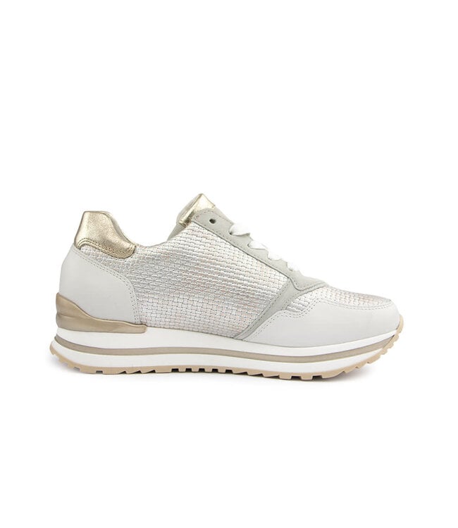 Gabor Sneaker Beige Offwhite Platin Raffia