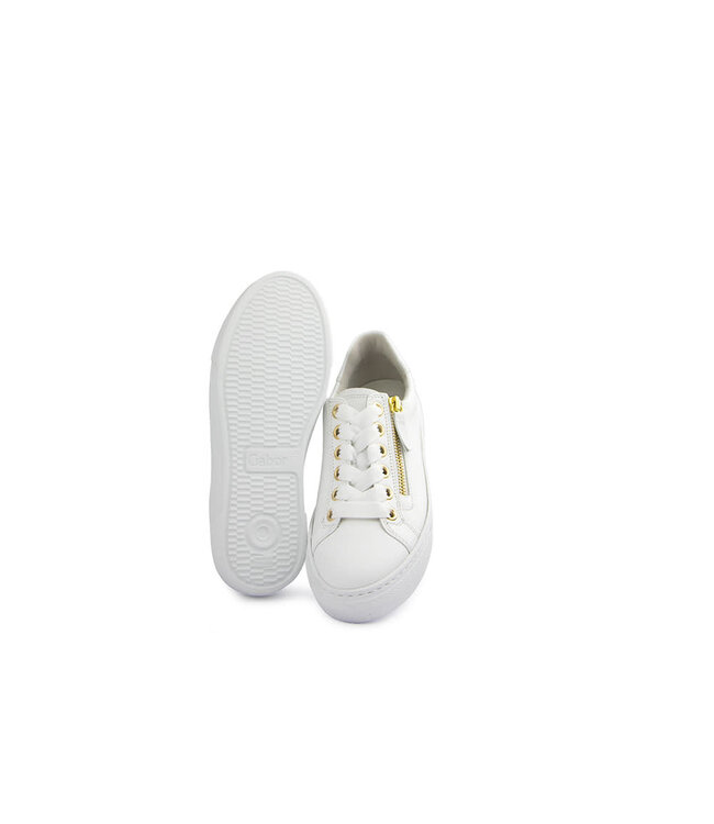 Gabor Sneaker Weiss Platino Cervo Metal