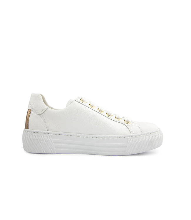Gabor Sneaker Weiss Platino Cervo Metal