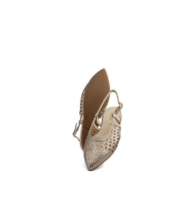 Gabor Slingback Puder Braid Metal