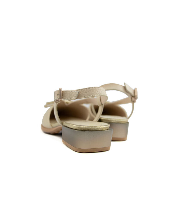 Hispanitas Slingback Turin Bolero Butter Platino