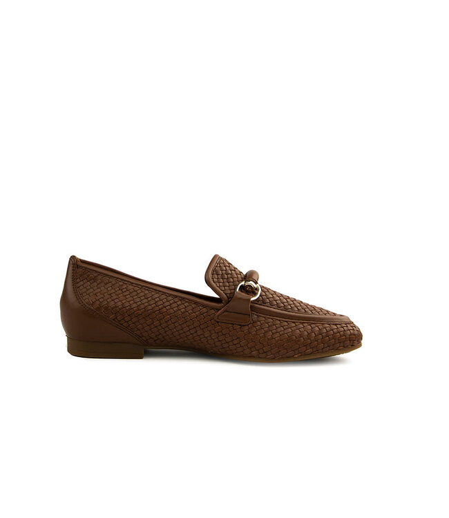 Gabor Loafer Bit Cognac Vlecht Nappa