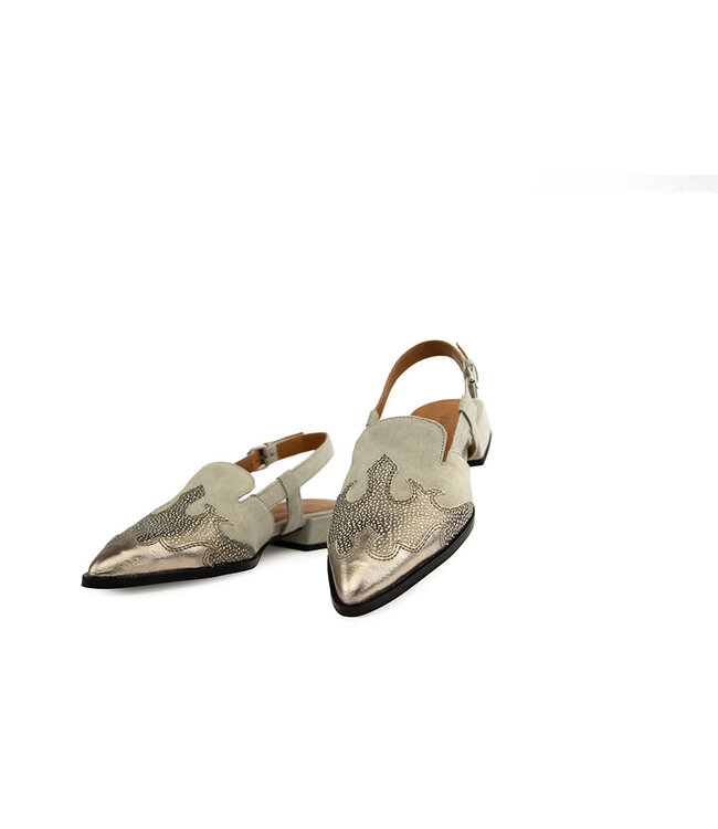 Via Vai Slingback Jazz Vaienna Soft Metallic Platino