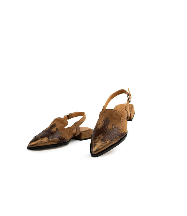 Via Vai Slingback Jazz Vaienna Soft Metallic Bronzo