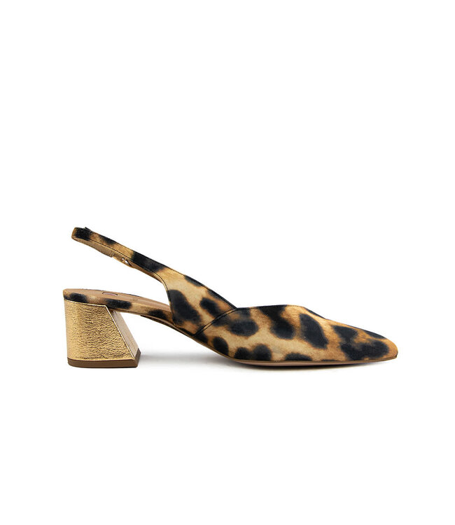 Högl Slingback Pump Camel Gold Leoprint