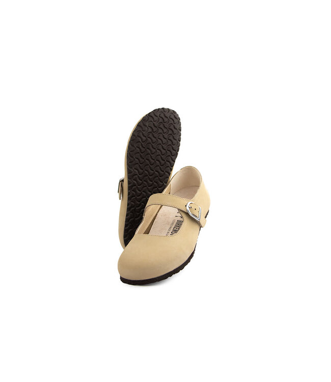 Birkenstock Santa Clarita Nubuck Leather Sandcastle