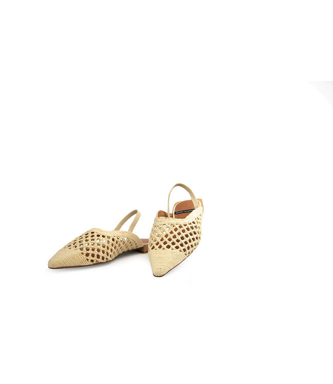 Angel Alarcon Slingback Gaia Pala Trenzada Natural