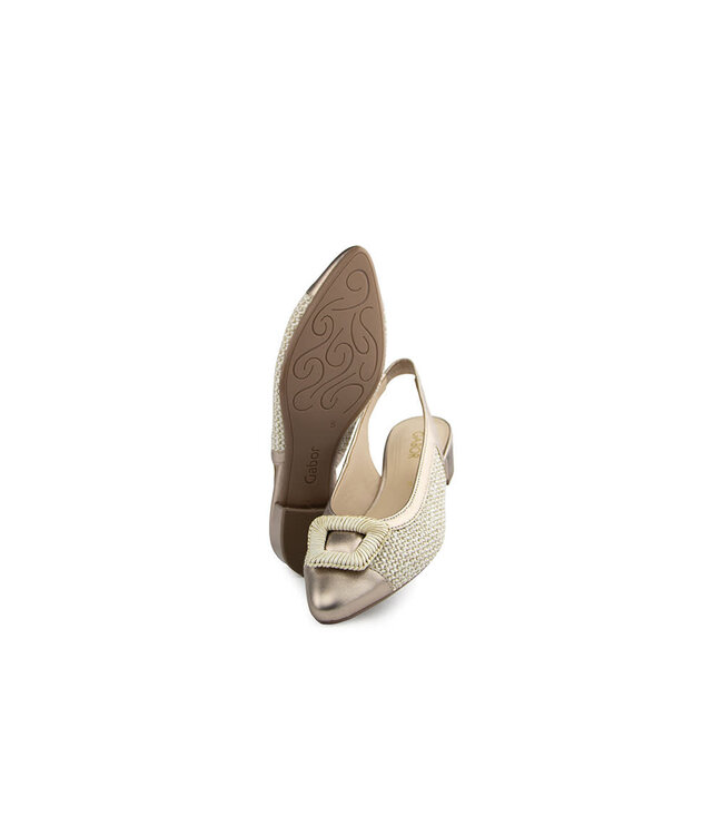 Gabor Slingback Metallic Oak Puder