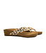 Lazamani Liv Animal Beads Toe Slipper Wedge