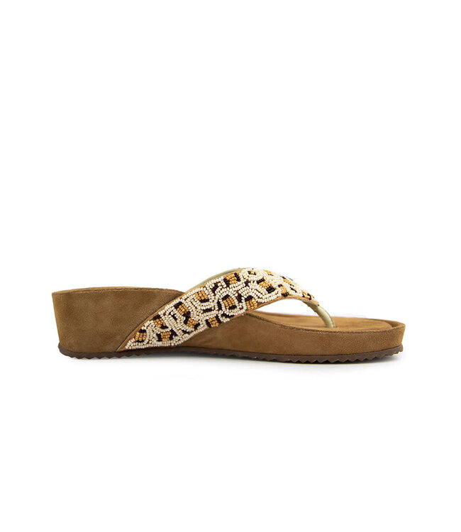 Lazamani Liv Animal Beads Toe Slipper Wedge