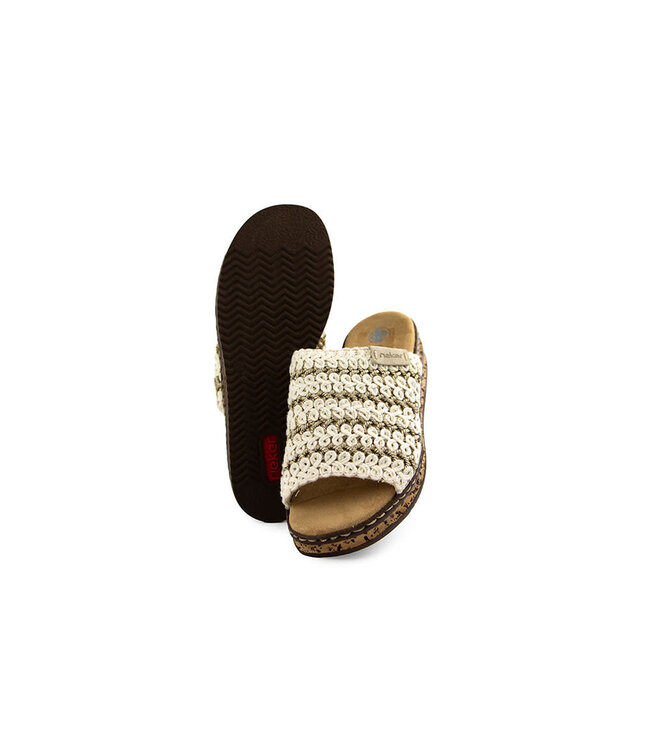 Rieker Slipper Creme Gold Ginger