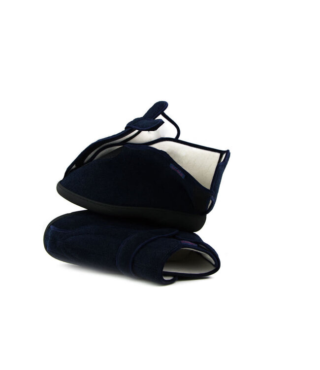 Pulman Heren Pantoffels Klittenband Blauw