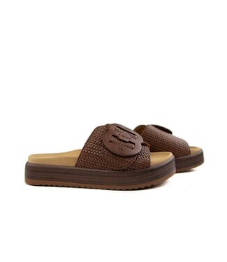 Gabor Gabor Slipper Cognac Camel Treccia