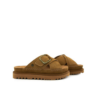 Warmbat Warmbat Slipper Wondai Cognac Suede