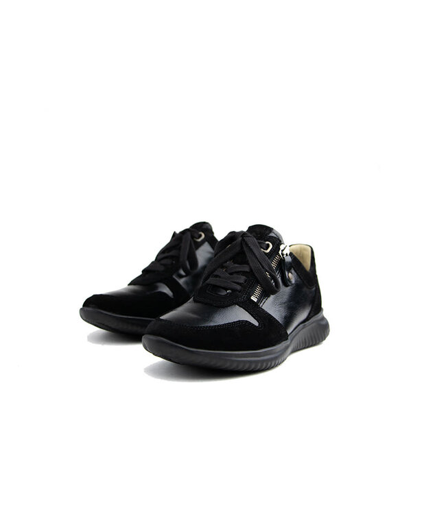 Hartjes Sneaker Breeze Schwarz Suede Lack