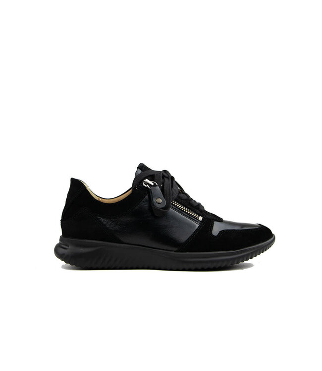 Hartjes Sneaker Breeze Schwarz Suede Lack